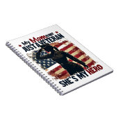Moeder Veteraan Hero Patriottische Moederdag Notitieboek (Rechterzijde)