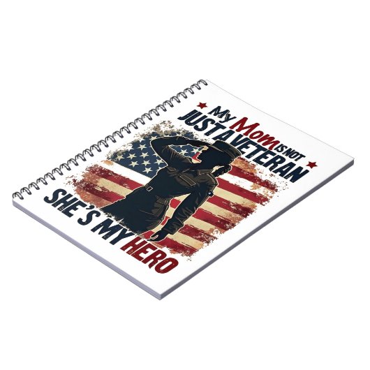 Moeder Veteraan Hero Patriottische Moederdag Notitieboek (Linkerzijde)