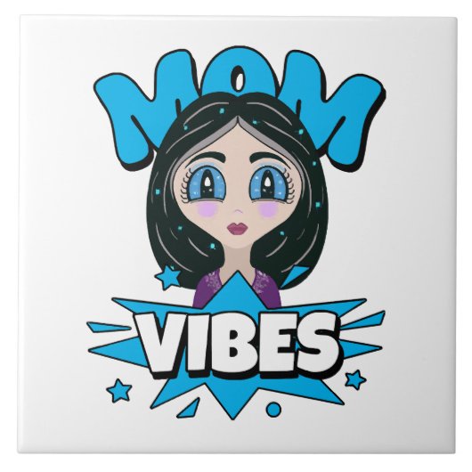 Moeder Vibes Tegeltje (Voorkant)