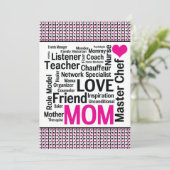 Moeder vieren! Moederdag of mama is jarig Kaart (Staand voorkant)