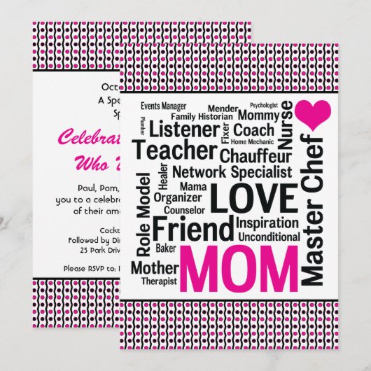 Moeder vieren! Moederdag of mama is jarig Kaart (Voorkant / Achterkant)