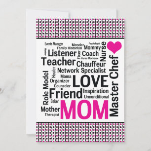 Moeder vieren! Moederdag of mama is jarig Kaart