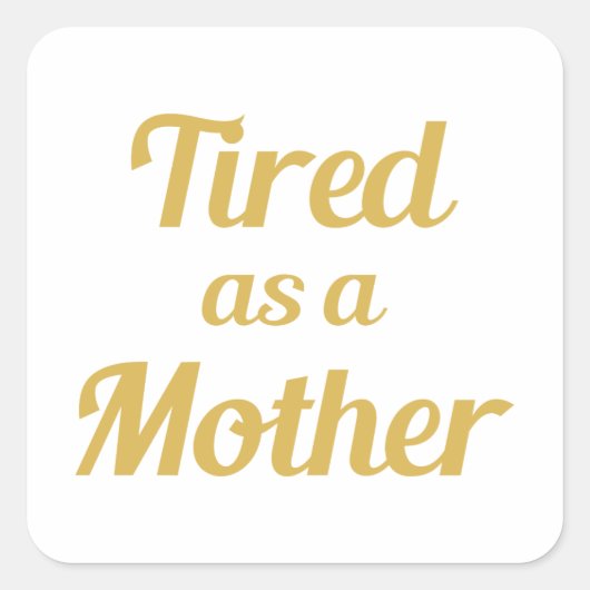 Moeder Vierkante Sticker (Voorkant)