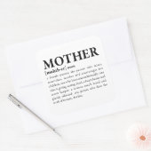 Moeder Vierkante Sticker (Envelop)