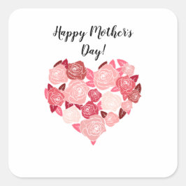 Moeder-vierkante sticker