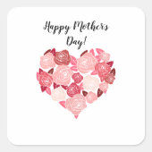 Moeder-vierkante sticker (Voorkant)