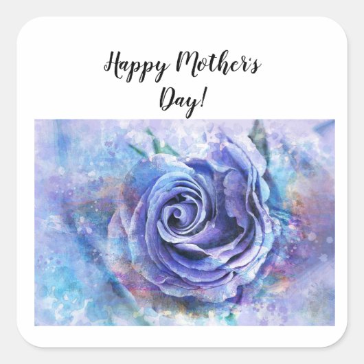 Moeder-vierkante sticker (Voorkant)