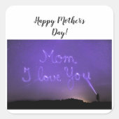 Moeder-vierkante sticker (Voorkant)