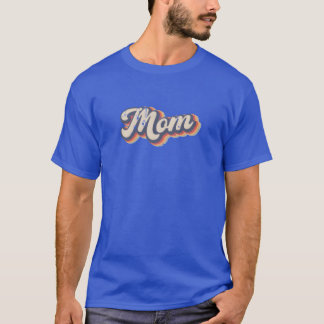 Moeder Vintage 3d Regenboog 90s Vervaaide cadeau T-shirt
