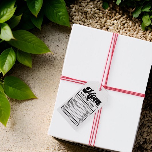 Moeder Voeding Feiten Modern Zwart en Wit Grappig Cadeaulabel