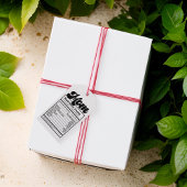 Moeder Voeding Feiten Modern Zwart en Wit Grappig Cadeaulabel