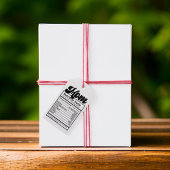 Moeder Voeding Feiten Modern Zwart en Wit Grappig Cadeaulabel