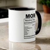 Moeder Voeding Feiten Modern Zwart en Wit Grappig Mok