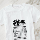 Moeder Voeding Feiten Modern Zwart en Wit Grappig T-shirt
