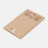 Moeder Voeg je naam en monogram luipaardprint toe Post-it® Notes (Schuin)