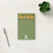 Moeder Voeg je naam en monogram toe Zonnebloem Post-it® Notes (Kantoor)