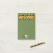 Moeder Voeg je naam en monogram toe Zonnebloem Post-it® Notes (Op bureau)