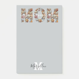 Moeder Voeg je naam en monogram zeeschelp toe Post-it® Notes