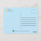 Moeder Vogel En Jong Met Witte Bloemen Briefkaart (Achterkant)