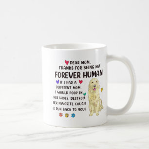 Moeder voor altijd menselijke crème Golden Retriev Koffiemok