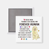 Moeder voor altijd menselijke crème Golden Retriev Magneet (Voorkant / Achterkant)