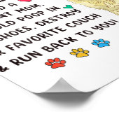 Moeder voor altijd menselijke crème Golden Retriev Poster (Hoek)