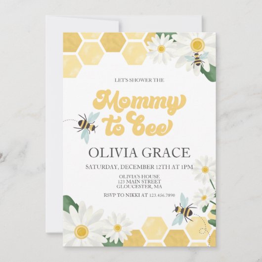 Moeder voor Baby shower-hommel Kaart (Voorkant)