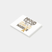 Moeder voor kinderkanker Ram Moeder Proud Mam Post-it® Notes (Schuin)