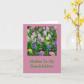 "Moeder voor mijn kleinkinderen"/ Hyacinths Kaart (Gele Bloem)