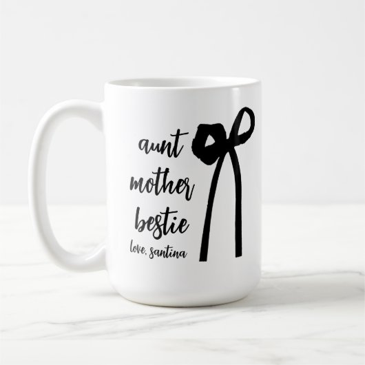 moeder Voorstel Mok Gift Tante moeder Bestie Bow (Links)