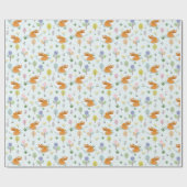 Moeder Vos Baby Vos Slapend In Het Bos Cadeaupapier (Vlak)