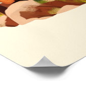 Moeder vos en jong Poster (Hoek)