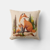 Moeder Vos en kit Kussen (Voorkant)