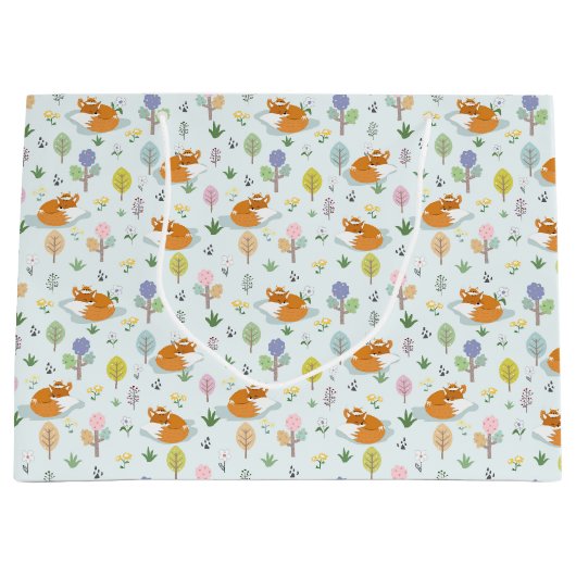 Moeder vossenvos in het bos groot cadeauzakje (Voorkant)