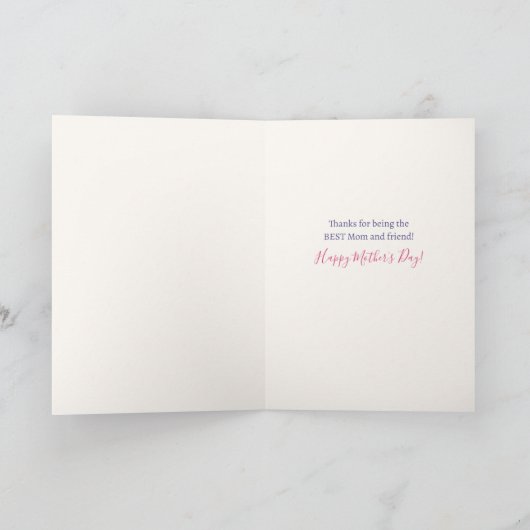 Moeder Vriend Bloemen Unieke Moederdag Kaart (Binnen)