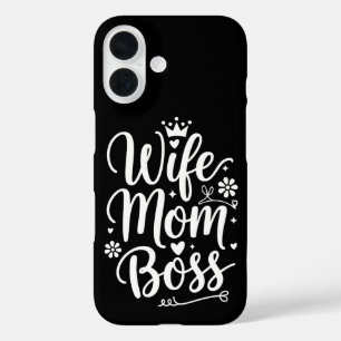Moeder Vrouw Baas Schattig Moederdag Cadeau iPhone 16 Hoesje