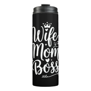 Moeder Vrouw Baas Schattig Moederdag Geschenk Thermosbeker