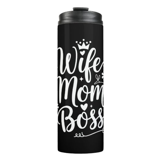 Moeder Vrouw Baas Schattig Moederdag Geschenk Thermosbeker (Voorkant)
