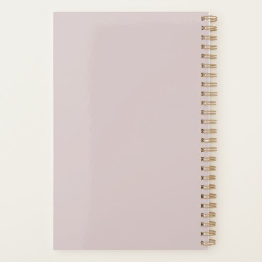 Moeder Vrouw Boss Quote L Blush Roze & Goud Script Planner (Achterkant)