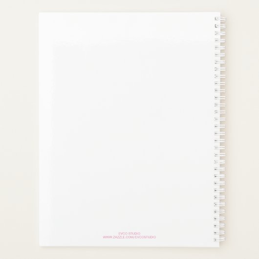 Moeder Vrouw Boss Typografie Toevoegen Jouw namen Planner (Achterkant)