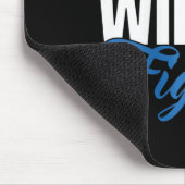 Moeder Vrouw Fighter Blue Ribbon Alopecia Awarenes Muismat (Hoek)