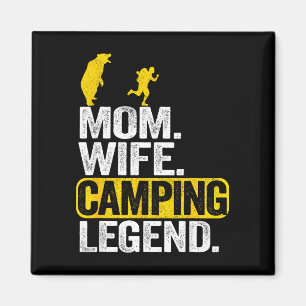 Moeder vrouw kamperen legende rv camper outdoor vr magneet