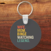 Moeder Vrouw. Moeder. Legende van het binge-kijken Sleutelhanger (Voorkant)