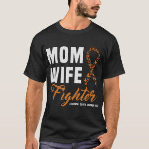 Moeder Vrouw Strijder Oranje Lint Leukemie Kanker T-shirt