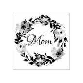Moeder Vrouwelijk Bloemen Mum Gepersonaliseerde Wa Rubberstempel (Afrduk)