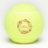 Moeder Vrouwelijk Bloemen Mum Gepersonaliseerde Wa Tennisballen (Achterkant)
