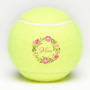 Moeder Vrouwelijk Bloemen Mum Gepersonaliseerde Wa Tennisballen