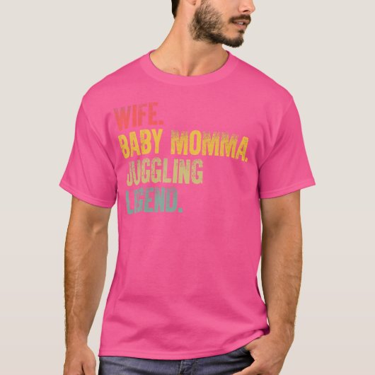 Moeder Vrouwen Grappig Shirt Echtgenote Baby Moede (Voorkant)
