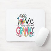 Moeder waar ik van hou, noem je Granny Sunflower B Muismat (Met muis)