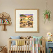 Moeder Warthog en Biggen Nursery Poster